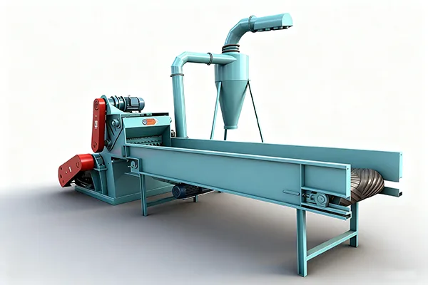 Forced-feed wood crusher Forced-feed wood crusher